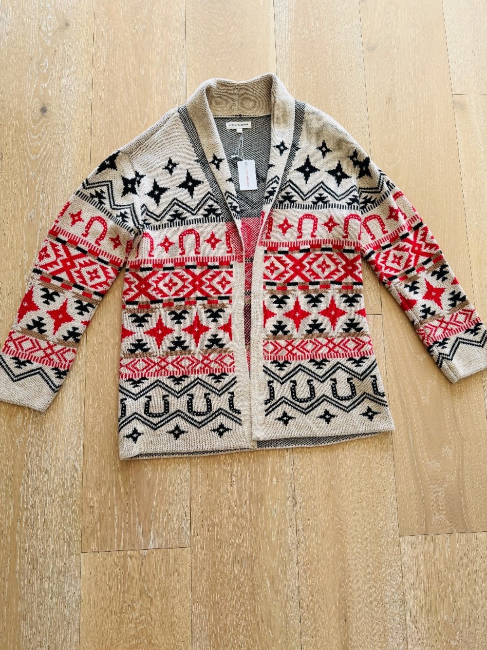Lucky Brand NWT Long Cardigan Western Boho Size Large
